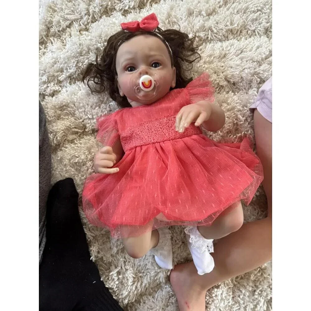 🆕20Inch Realistic-Newborn Baby Doll Girl Silicone Real Life Open Eyes Baby Doll
